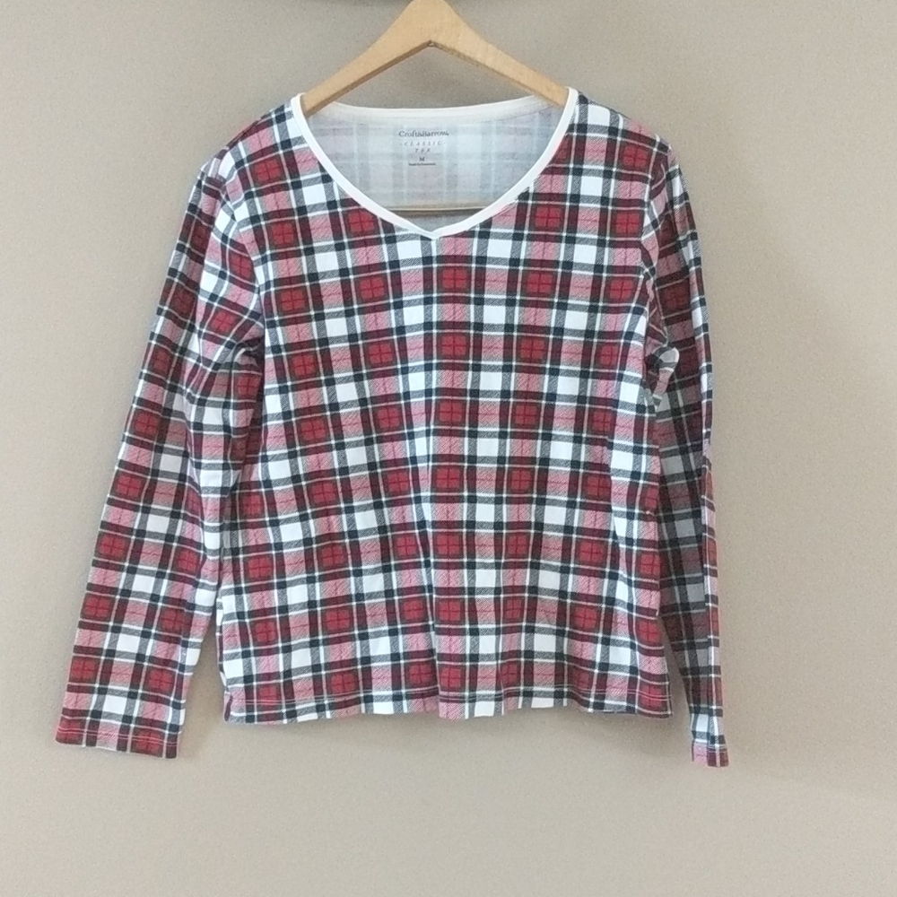 Croft & Barrow womens classic tee plaid